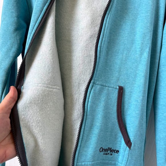 The Original Norwegian One Piece Jumpsuit Hooded Loungewear Turquoise S - Picture 4 of 6